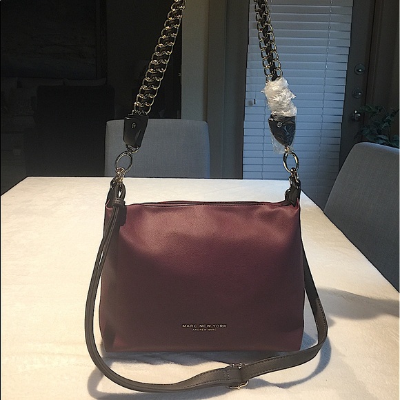 Andrew Marc Handbags - New Andrew Marc Burgundy Crossbody Shoulder Bag
